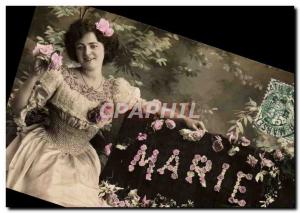 Old Postcard Marie Surname