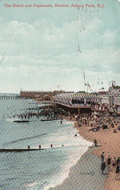 Postcard Beach Esplanade Asbury Park NJ