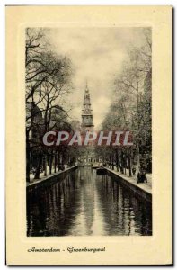 Old Postcard Amsterdam Groenburgwal