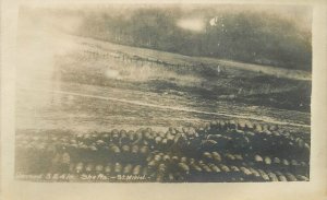 RPPC Postcard France St Michel WW1 Stacked Artillery Shells 23-6936