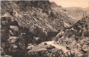 Postcard Arizona Cars on Phoenix Globe Highway Bridge Albertype 1930s V208