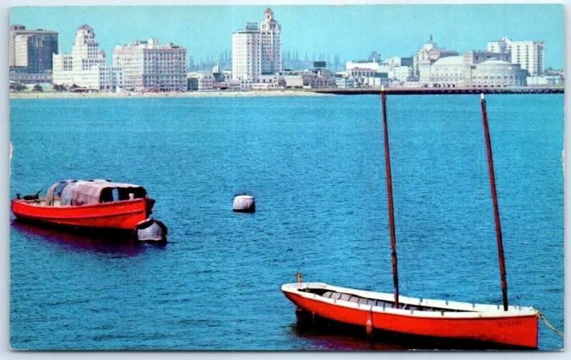 Postcard - Skyline, of Long Beach, California