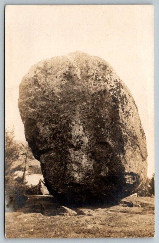 RPPC  Balanced Rock  Camden  Maine   Real Photo   Postcard  c1910