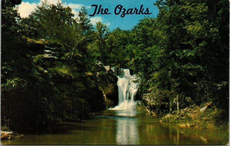 Ozarks Marble Falls Waterfall Harrison Arkansas AR Postcard VTG UNP Vintage 