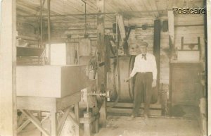 OR, Elgine Oregon, Creamery, Interior, RPPC