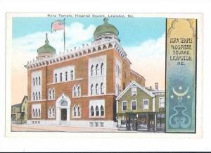 LP11    Lewiston,  Maine,  ME  postcard,  Kora Temple, 