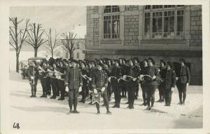 france, CHAMONIX, Military Music Band French Chasseurs Alpins (1932) RPPC (2)