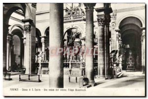 Postcard Ancient Chiese di Firenze S Spirito Una Veduta dell interno Filippa ...