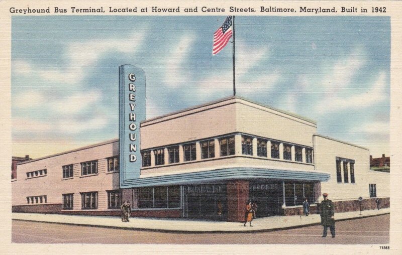 Maryland Baltimore Greyhound Bus Terminal Howard & Centre Streets sk5747