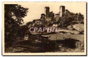 Pyrenees Old Postcard Argeles Gazost Ruins of the castle of Beaucens