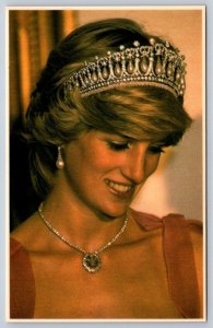 Princess Diana At A State Banquet, Ottawa, Canada, Vintage 1983 Chrome Postcard