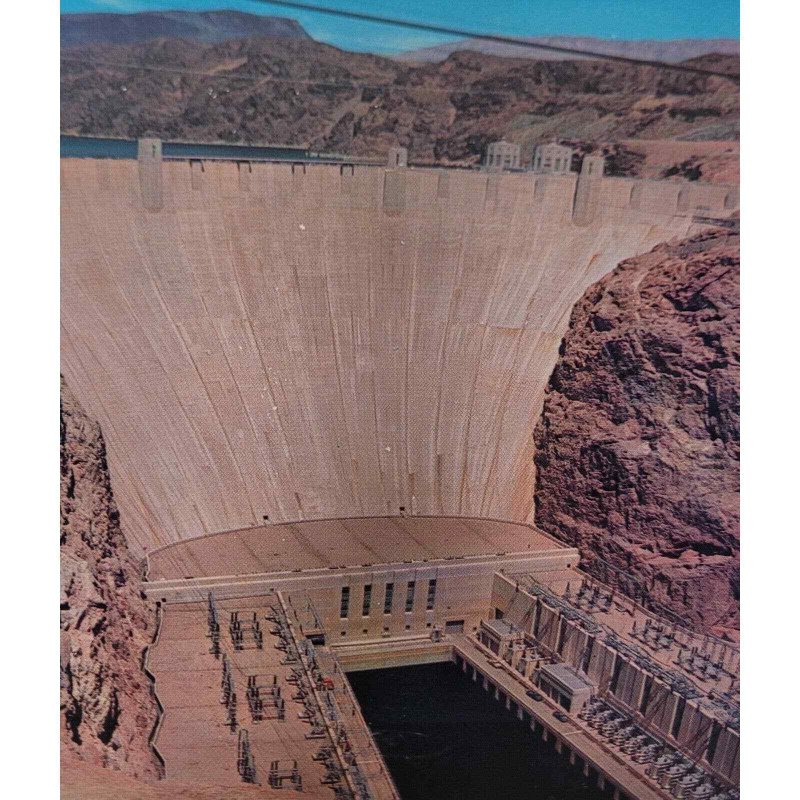 Hoover Dam Fortification Mountain Below the Dam NV Postcard Set 2