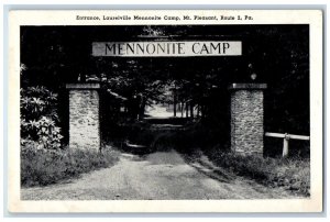 c1920 Entrance Laurelville Mennonite Camp Mt. Pleasant  Pennsylvania PA Postcard