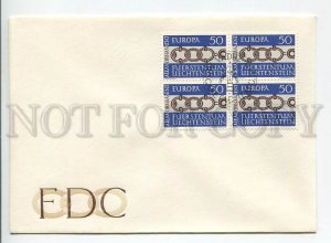 445822 Liechtenstein 1965 year FDC Europa block of four stamps