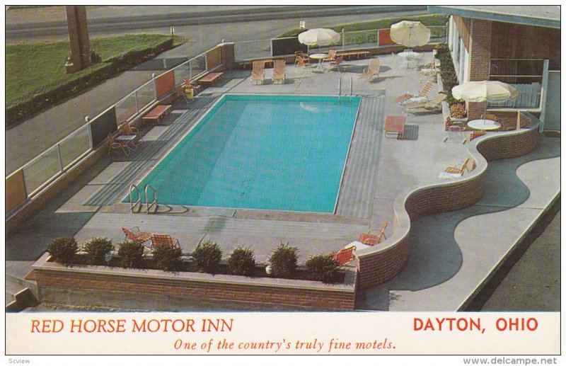 Swimming Pool, Aerial View, Red Horse Inn, DAYTON, Ohio, 40-60´