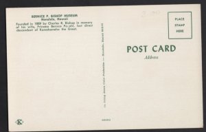 Hawaii HONOLULU Bernice P. Bishop Museum Founded in 1889 ~ Chrome