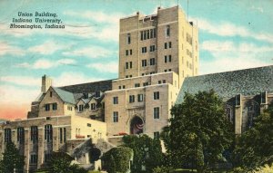 Vintage Postcard 1954 Union Building Indiana University Bloomington Structure