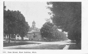 Cass Street East Cadillac Michigan 1905c postcard