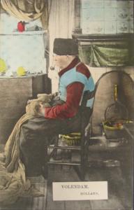 VOLENDAM HOLLAND Old Man w Pipe c1910 Postcard