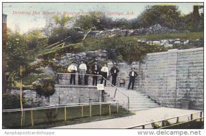 Arkansas Hot Springs Drinking Hot Water At Maurice Springs 1913