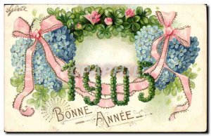 Old Postcard Fantasy Flowers Year 1905