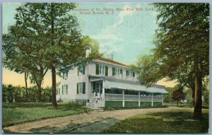 BOUND BROOK N.J. RESIDENCE OF DR.HICKS NEAR FIVE MILE LOCK ANTIQUE POSTCARD