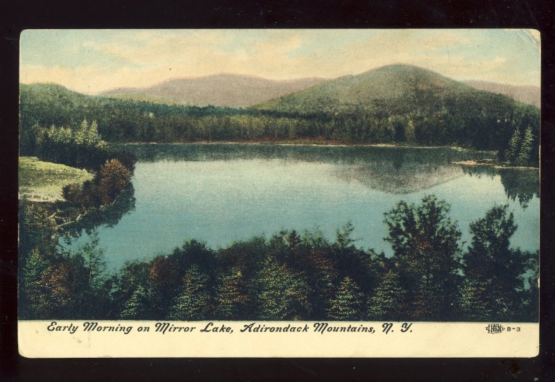 Lake Placid/North Elba, Adirondack Mountains, New York/NY Postcard, Mirror Lake