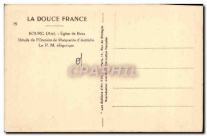 Postcard Old Brou Church Bourg Details of & # 39Oratoire Marguerite d & # 39A...