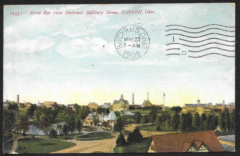 National Military Home Dayton Ohio Used c1908