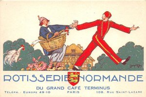 Rotisserie Normande Du Grand Cafe Terminus Paris Advertising Unused 