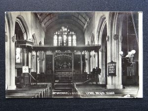 Dorset LYME REGIS St Michaels Church Interior - Old RP Postcard by Chapman & Son