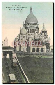 Old Postcard Paris Basilique du Sacre Coeur in Montmartre