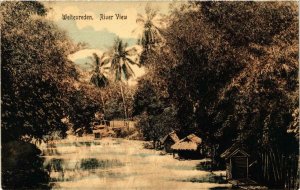 PC CPA WELTEVREDEN River view INDONESIA (a17359)