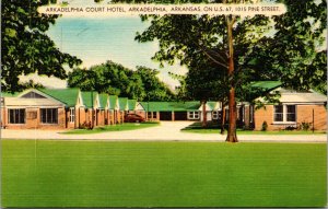 Linen Postcard Arkadelphia Court Hotel US 67 1015 Pine Street Arkansas