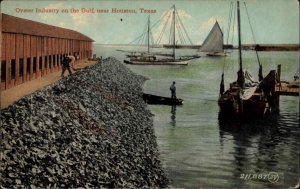 Houston Texas TX Oyster Industry c1910 Postcard