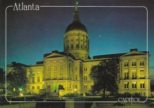 Georgia Atlanta State Capitol Building At Night