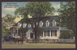 Raleigh Tavern,Colonial Coach,Williamsburg,VA Postcard 