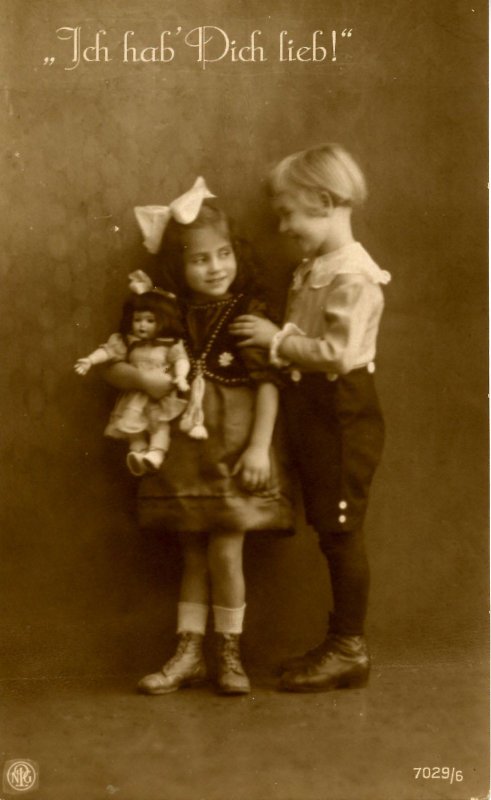 Boy & Girl - I Love You        RPPC