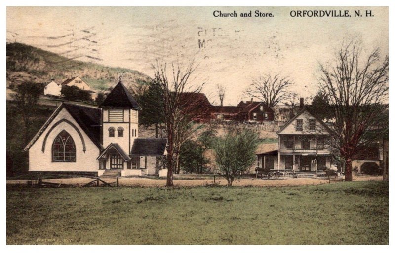 New Hampshire Orfordville  Church and Store