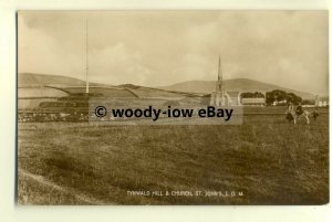 tp8176 - I.O.M. - Across Fields to Tynwald Hill & Church, St. John's - Postcard