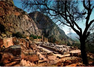 Greece Delphi The Temple Of Apollo