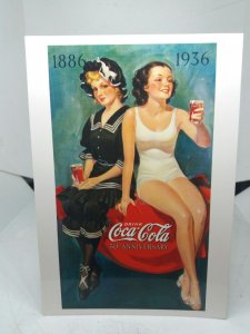 Coca Cola 50th Anniversary 1886 1936 Repro Advertising Postcard