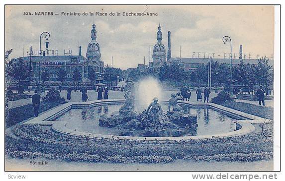 Fontaine De La Place De La Duchesse-Anne, Nantes (Loire-Atlantique), France, ...