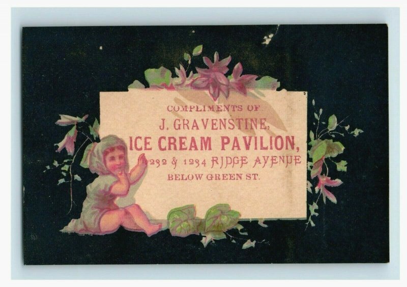 1880s-90s J. Gravenstine Ice Cream Pavilion #3 Cherub Children Lot Of 4 P217 