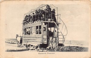 Iraq Kadhimiya Kazimain Tramway Baghdad Double Decker Horse Tram postcard B934