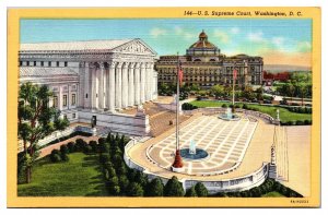 Vintage US Supreme Court Building, Washington, D.C. Postcard