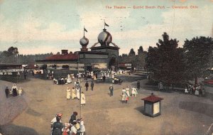 Cleveland Ohio Euclid Beach Park Theatre, Color Lithograph Vintage PC U10084