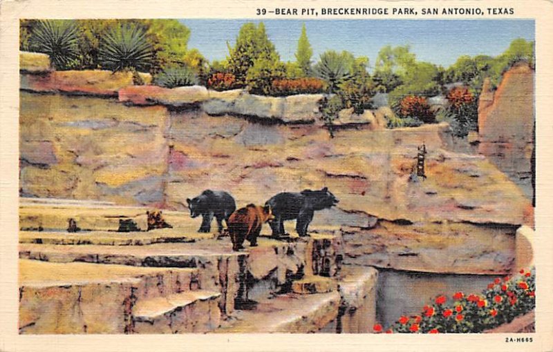 Bear Pit, Breckenridge Park San Antonio, TX, USA Bear 1942 