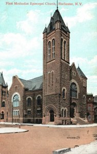 Vintage Postcard First Methodist Episcopal Church Rochester New York Valentine