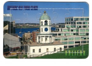 Vintage Puzzle Postcard Historic Old Town Clock, Halifax, Nova Scotia